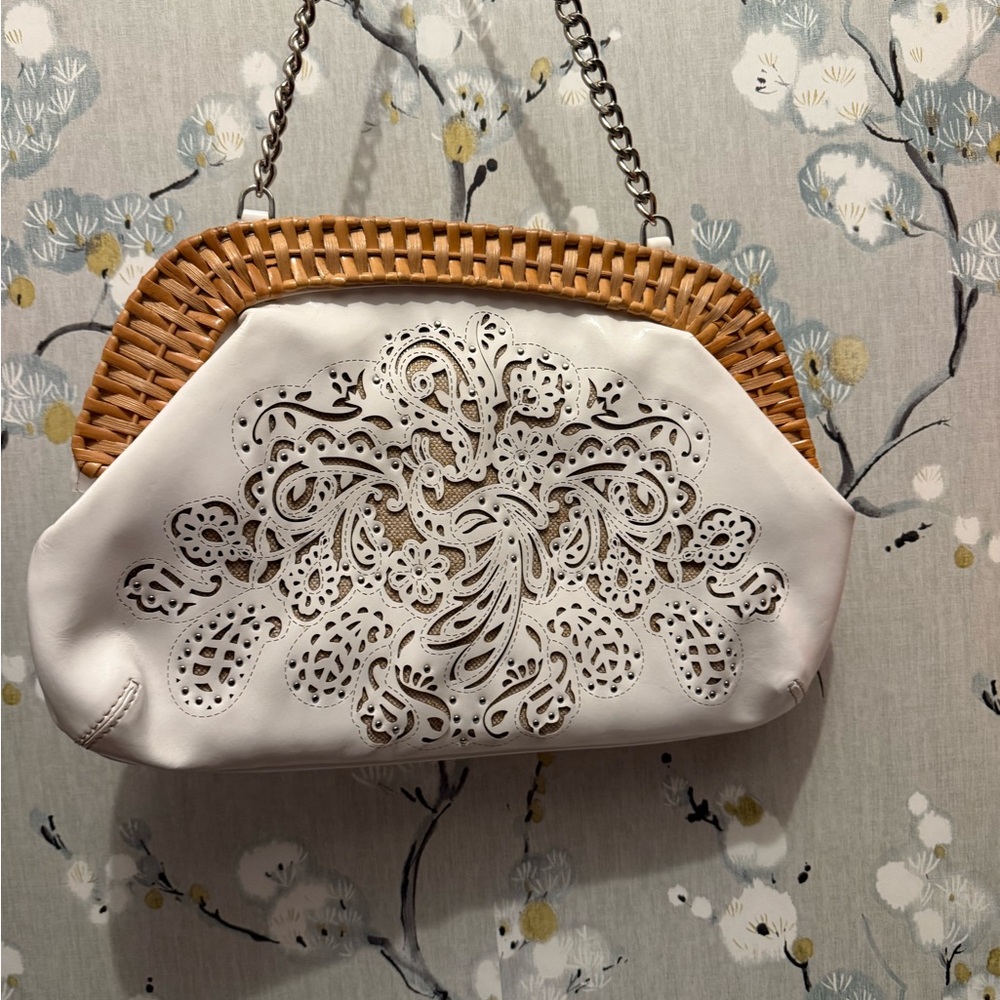 Rafé New York White and Tan Clutch - Picture 2 of 7